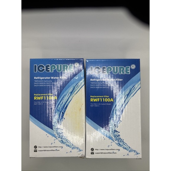 Other - 2 Pack Samsung Refrigerator ICEPURE RWF1100A Replacement Water Filter New Sealed
